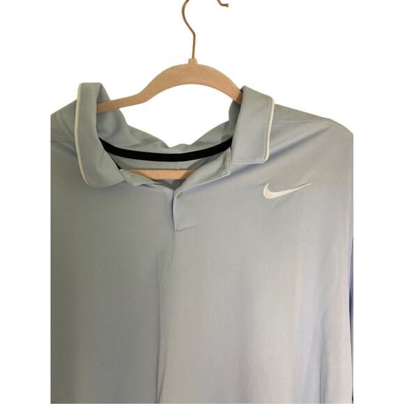 Nike Men's Baby Blue Dri-fit Golf Tech Polo Preppy Country Club Traditional 2XL - Picture 3 of 4